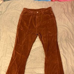 Brown leather jeans!!